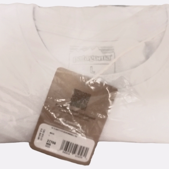 Men's Patagonia White Short Sleeve Tee - Picture 3 of 7